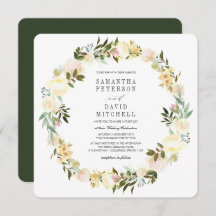 クリームと森の緑 |ガーランドフローラ結婚ズ