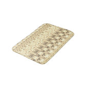 クリームと白と茶色 バスマット (アングル)