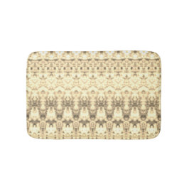 クリームと白と茶色 バスマット