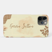 クリームと茶色のミニマル主義者 Case-Mate iPhoneケース (裏面(横))