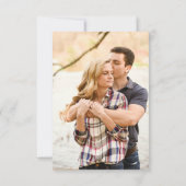 クリームと赤面の水彩花の保存日付 セーブザデート (裏面)