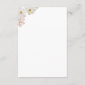 クリームと赤面の水色の花の詳細 エンクロージャーカード (裏面)