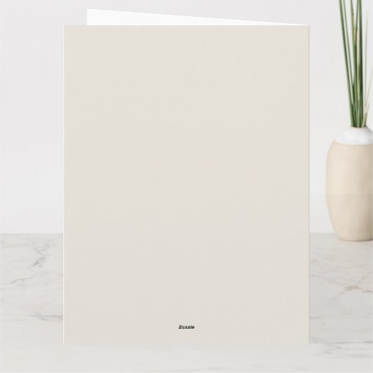 クリームと金ゴールドのメリークリスマス天使 カード (裏面)