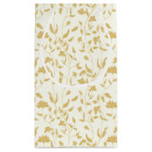 クリームと金ゴールドフローラ抱き枕 スモールペーパーバッグ (裏面)