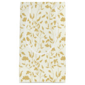 クリームと金ゴールドフローラ抱き枕 スモールペーパーバッグ (正面)