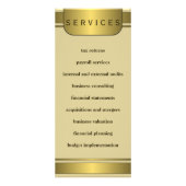 クリームと金ゴールドプレート割引クーポンラックカード ラックカード (裏面)