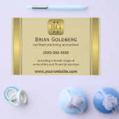 クリームと金ゴールドプレート5.5インチx 8.5インチAccountant Flyers チラシ (シングル)