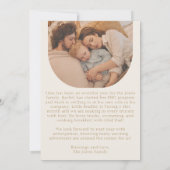 クリームと金ゴールドモダンアーチフォトクリスマス シーズンカード (裏面)