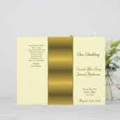 クリームと金ゴールドユダヤの結婚式プログラム (スタンド正面)