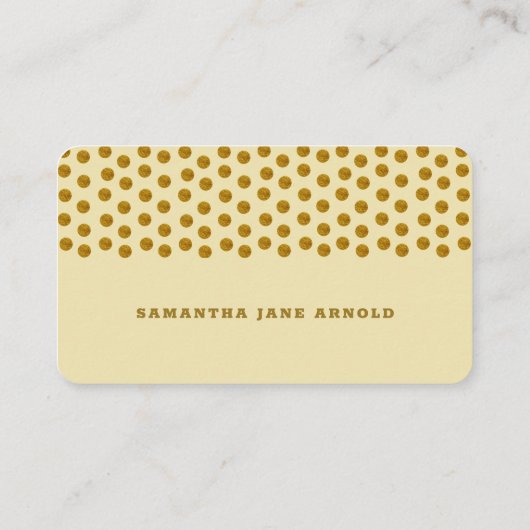 クリームと金ゴールド水玉模様、おむつラッフルチケット エンクロージャーカード (裏面)