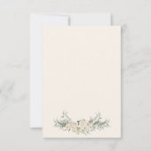 クリームと金ゴールド結婚の詳細エンクロージャカード 招待状 (裏面)