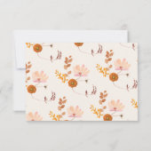 クリームと銅フローラ結婚のアーチ 出欠カード (裏面)