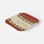 クリームと錆びたオレンジ色の秋をテーマ ペーパープレート (傾斜あり)