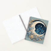 クリームと青の天月と花 ノートブック (内部)