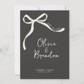 クリームと黒お洒落手引き弓 セーブザデート (正面)