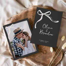 クリームと黒お洒落手引き弓 セーブザデート