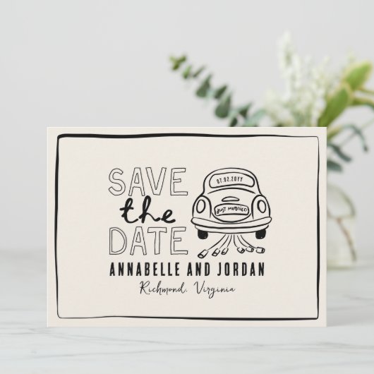 クリームと黒お洒落手引き車 セーブザデート (スタンド正面)