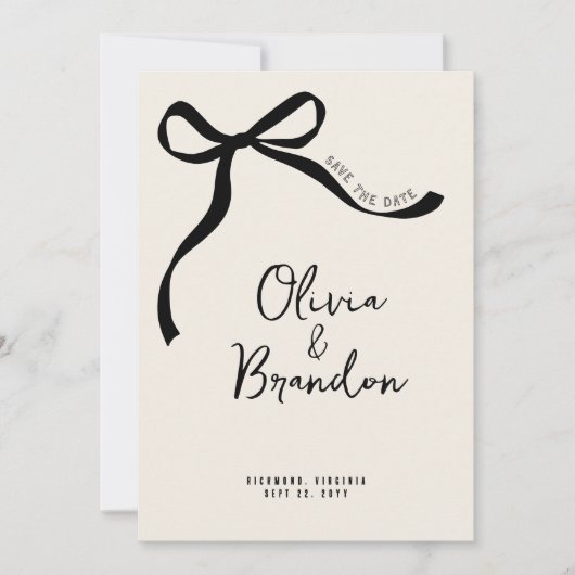 クリームと黒お洒落手引き車 セーブザデート (正面)