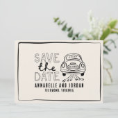 クリームと黒お洒落手引き車 セーブザデート (スタンド正面)