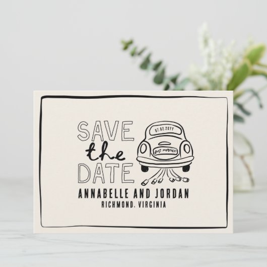 クリームと黒お洒落手引き車 セーブザデート (スタンド正面)