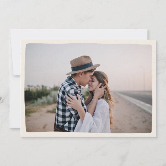 クリームと黒お洒落手引き車 セーブザデート (裏面)