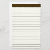 クリームによって着色されるノート 便箋 (正面/裏面)