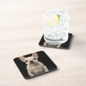 クリームによって着色されるフレンチ・ブルドッグの子犬 コースター (右側)