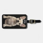 クリームによって着色されるフレンチ・ブルドッグの子犬 ラゲッジタグ (正面横)