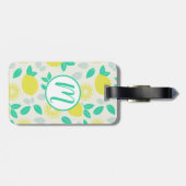 クリームにサマーレモンパターン ラゲッジタグ (裏面横)