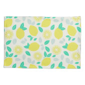 クリームにサマーレモンパターン 枕カバー (裏面)