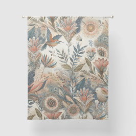 クリームにティール（緑がかった色）、マゼンタ、紫のボヘミアンミックス