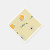 クリームにハロウィーンパターン スタンダードカクテルナプキン (角)