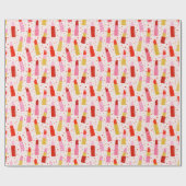 クリームにバレンタインデーの口紅 ラッピングペーパー (フラット)