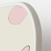 クリームにピンクのママのパターン ピックルボールラケット (左詳細)