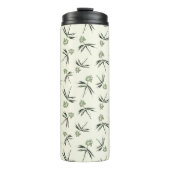 クリームに出芽グリーン枝 – シームレスなパターン タンブラー (正面)