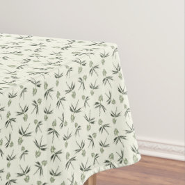 クリームに出芽グリーン枝 – シームレスなパターン テーブルクロス