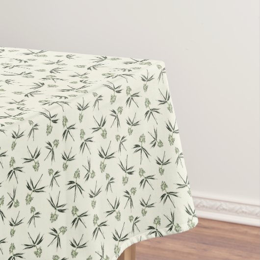 クリームに出芽グリーン枝 – シームレスなパターン テーブルクロス (インサイチュ)