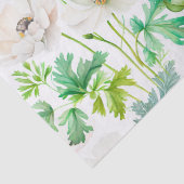 クリームに白いアネモンの花をつけている 薄葉紙 (詳細)