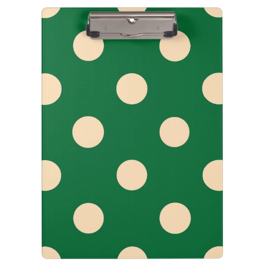 クリームに緑 クリップボード (正面)