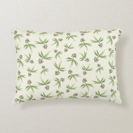 クリームに赤い枝の出芽 – シームレスなパターン。 アクセントクッション