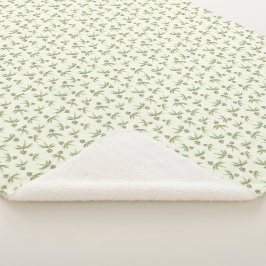 クリームに赤い枝の出芽 – シームレスなパターン。 シェルパブランケット