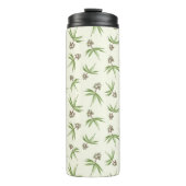 クリームに赤い枝の出芽 – シームレスなパターン。 タンブラー (正面)