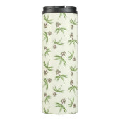 クリームに赤い枝の出芽 – シームレスなパターン。 タンブラー (裏面)