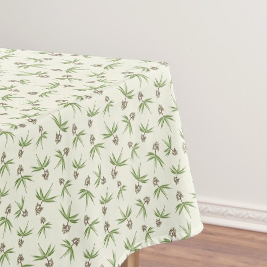 クリームに赤い枝の出芽 – シームレスなパターン。 テーブルクロス (インサイチュ)