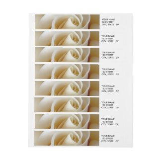 クリームのばら色の結婚式の写真 ラップアラウンドラベル