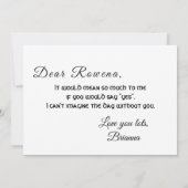 クリームのケルトの記号と葉 招待状 (裏面)