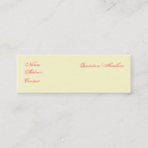 クリームのショッキングピンク スキニー名刺