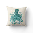 クリームのターコイズのタコのイラストレーション