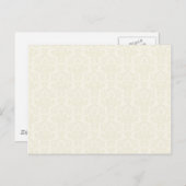 クリームのダマスク模様 ポストカード (正面/裏面)