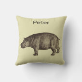 クリームのパーソナライズなカバ クッション (裏面)